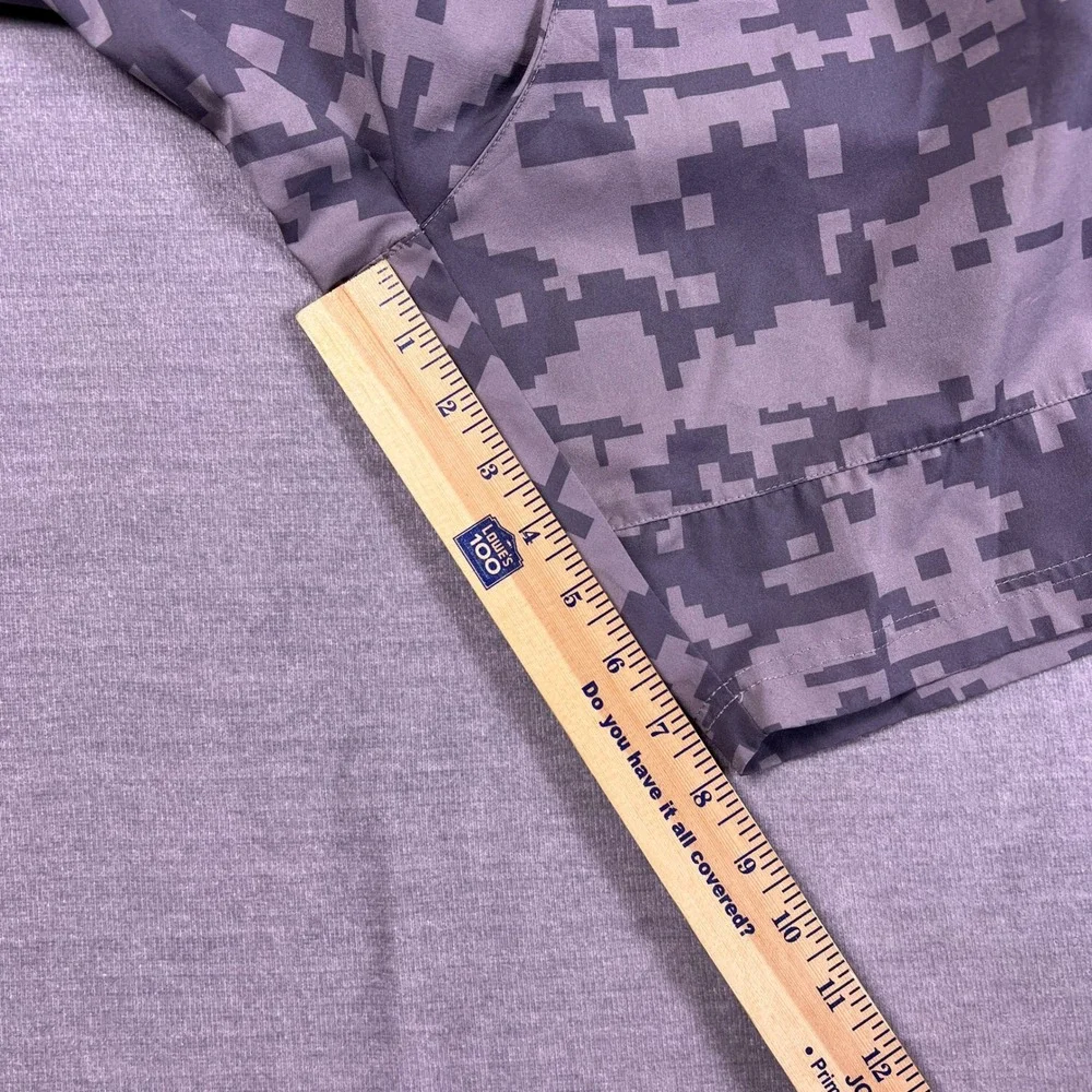 Spyder Active Digital Camo Zipper Pockets Mid Rise Athletic Shorts Mens L Gray